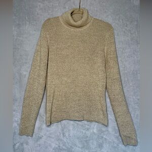 Gold Sparkly Turtleneck Sweater